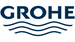 Grohe logo, a trusted plumbing brand used by Plumbers in Columbus Today for reliable fixtures and parts.